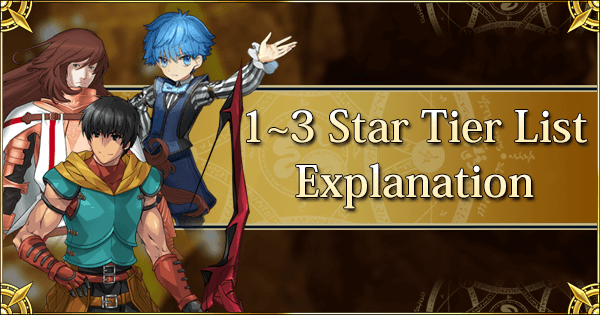 1~3 Star Tier List Explanation