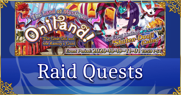 Oniland Halloween 2020 - Raid Quests